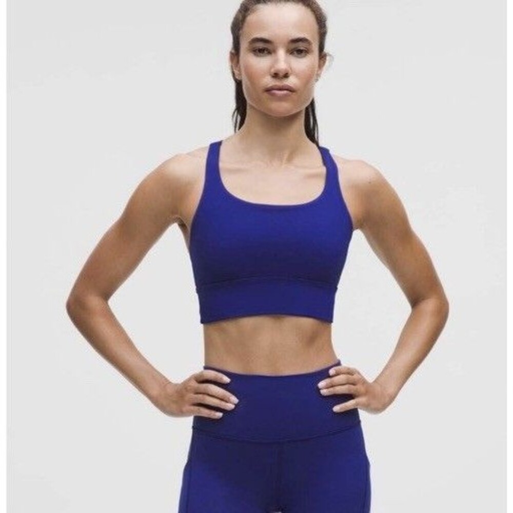Lululemon Size 10 Energy Bra Longline Blue